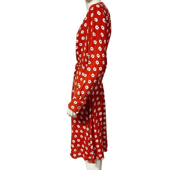 Boden Jessica Red A-Line Dotted Belted Shirt Dress NWT Womens Size US 10 - Picture 4 of 11